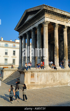 Frankreich, Gard, Nimes, Maison Carree Stockfoto