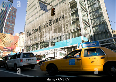 Westseite der The New York Times Zeitung-Hauptsitz in New York City USA 23. September 2007 Stockfoto
