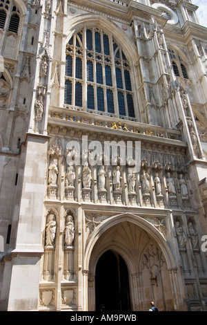 Detail der Westeingang nach Westminster Abbey-London Stockfoto