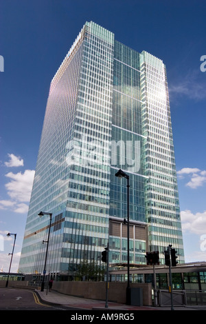 Barclays Bank global headquarters ein Churchill Place Canary Wharf London Stockfoto