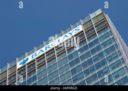 Barclays Bank global headquarters ein Churchill Place Canary Wharf London Stockfoto