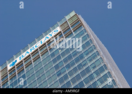 Barclays Bank global headquarters ein Churchill Place Canary Wharf London Stockfoto