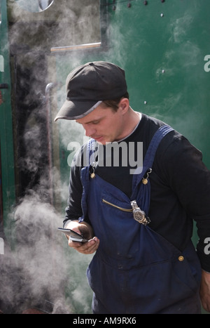 Der Strathspey Steam Railway Motor & Wagen, Boot von Garten Steam Railway Station Aviemore, Schottland Großbritannien Stockfoto