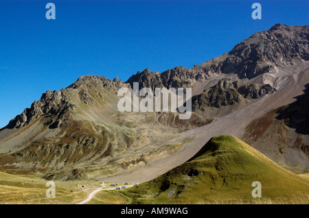 Berglandschaft auf den Col de Lauteret in den französischen Alpen Stockfoto