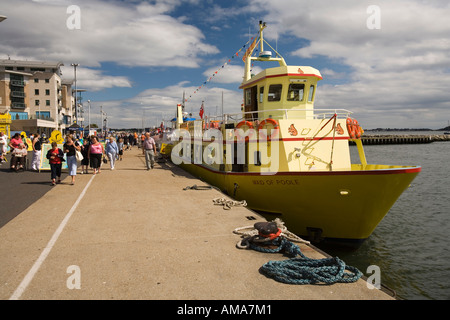 UK Dorset Poole alte Stadt Kai Maid von Poole Brownsea Island Ausflugsschiff Stockfoto