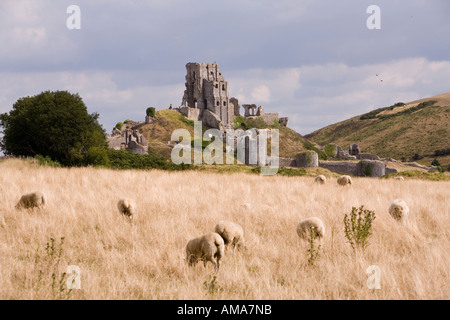 UK Dorset Corfe Castle Stockfoto