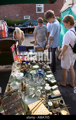 UK Dorset Wareham Cottees wöchentlichen Marktstand Besteck Stockfoto