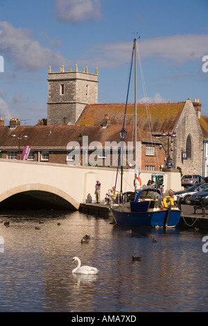 UK Dorset Wareham Stadtkai am Fluß Frome Stockfoto