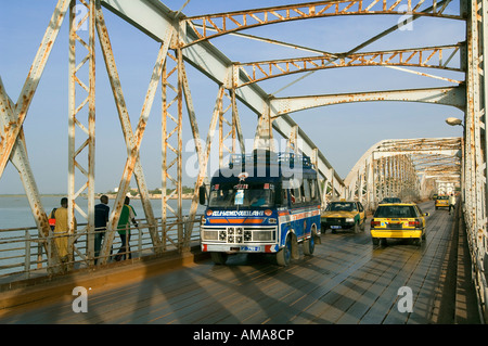 Senegal, Region Saint-Louis, Saint-Louis, Pont Faidherbe über Senegal-Fluss Stockfoto