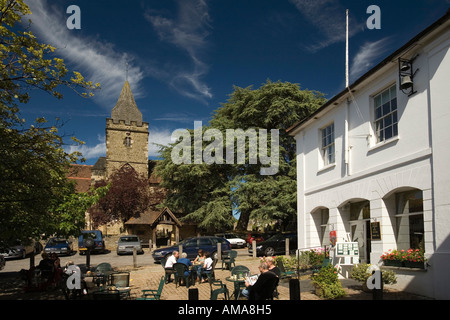 West Sussex South Downs Midhurst Altstädter Rathaus und Kirche der Maria Magdalena und St. Denys Stockfoto