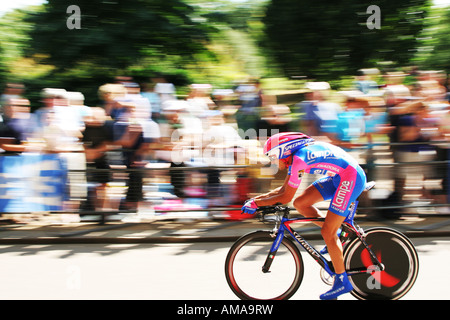 Tour de France 2007 London Prolog 7. Juli 2007 genommen, in der Nähe von Hyde Park echte Bewegung verwischen Stockfoto