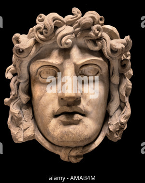 Maske der Medusa, aus dem Tempel der Venus Roma, Rom, Neuer Flügel, Vatikan, Museen, Italien, Stockfoto