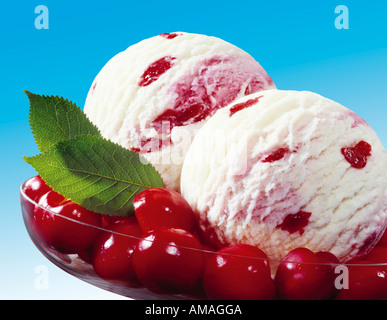 Kirsche Eis Stockfoto