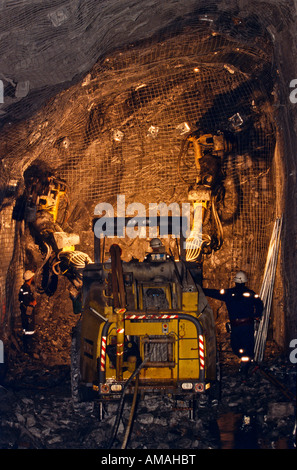 Unterirdische Bergleute Stockfoto