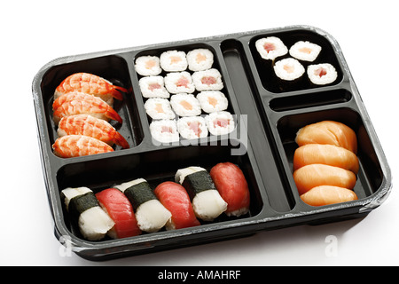 Sushi zu gehen, Nahaufnahme Stockfoto