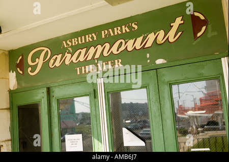 Alten Paramount anmelden Kino in Asbury Park Seite Strandresort in New Jersey USA Sommer 2006 Stockfoto