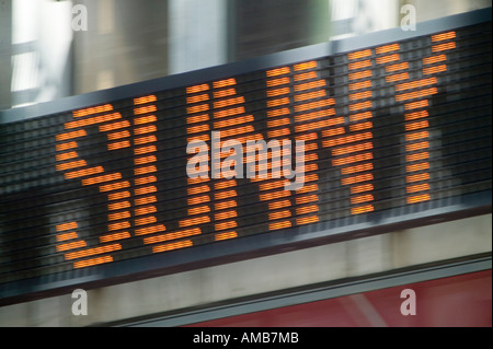 Dow Jones Times Square elektronischen Newsticker Januar 2005 Stockfoto