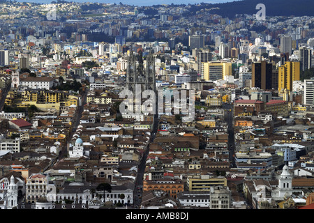 Panoramablick, Ecuador, Quito Stockfoto