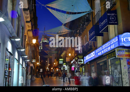 Calle de Preciados shoppen Straße, Spanien, Madrid Stockfoto