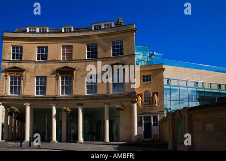 Eingang zum Thermae Bath Spa an der Bath Street in Bath Somerset England Stockfoto