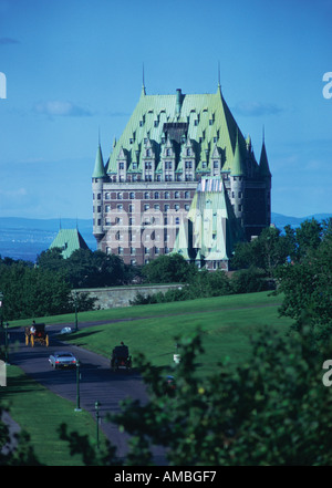 Kupfer gedeckte Chateau Frontenac Hotel Quebec Stadt dominiert die Skyline der Stadt, erbaut 1983 5 Stockfoto
