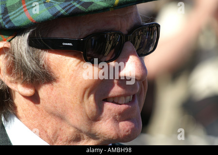 Sir Jackie Stewart interviewt in Goodwood Stockfoto