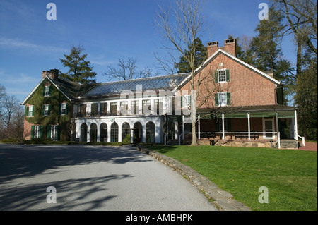 Das Peirce du Pont Haus stammt aus dem Jahr 1730 und ist das älteste Gebäude in Longwood Gardens in Kennett Square, Pennsylvania Stockfoto