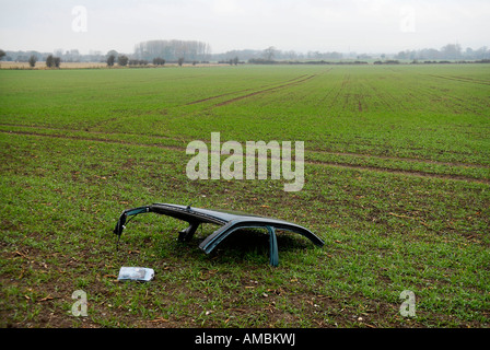 Bild Martin Phelps 20 11 07 Devizes Autounfall in der Nähe der Charlton Katze Kneipe Stockfoto