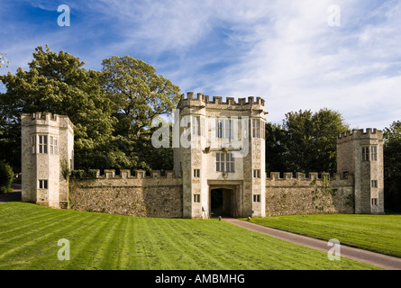 Tudor-Torhaus am Shute Barton, East Devon, England, UK Stockfoto