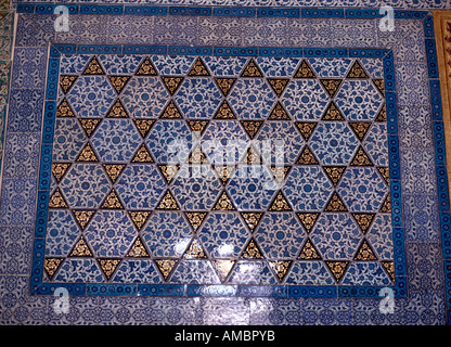 Fliesen an der Eingangsfassade der Beschneidung Zimmer, Topkapi Saray, Istanbul, Türkei Stockfoto