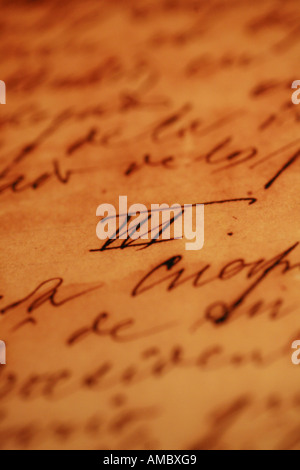 Havanna Kuba alte Handschrift Briefe von José Martí in dem Museo an der Plaza De La Revolución Havanna Stockfoto