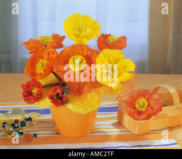 Bukett: Island-Mohn / Papaver Nudicale Stockfoto