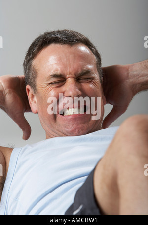 Porträt des Menschen trainieren Stockfoto