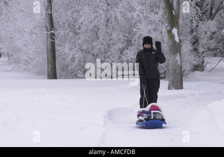 Winnipeg Winter Szenen Stockfoto