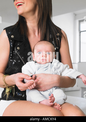 Porträt der Mutter mit Baby Stockfoto