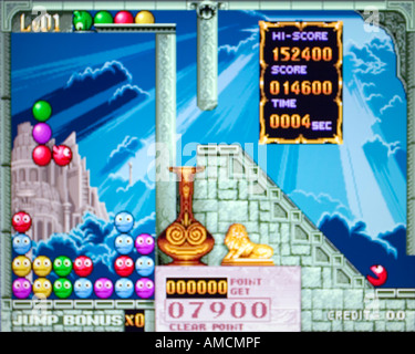 Oh My God Atlus 1993 Vintage arcade Videospiel Screenshot - nur zur redaktionellen Nutzung Stockfoto