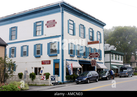 Zentrum der Stadt Southwest Harbor, Maine Stockfoto