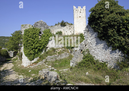 Kroatien Istrien Rovinj bleibt von Dvigrad 17. Jahrhundert mittelalterlichen Burgstadt Stockfoto