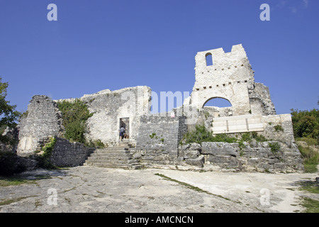 Kroatien Istrien Rovinj bleibt von Dvigrad 17. Jahrhundert mittelalterlichen Burgstadt Hagia Sophia s Kirche Stockfoto