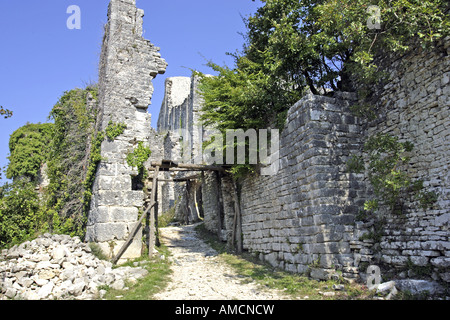 Kroatien Istrien Rovinj bleibt von Dvigrad 17. Jahrhundert mittelalterlichen Burgstadt Stockfoto