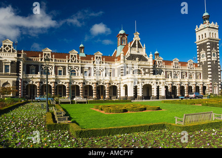 Railway Station, Dunedin, Otago, Südinsel, Neuseeland Stockfoto