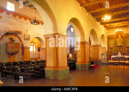 Elk249 1300-Mission San Juan Bautista California 1797 Kirchenschiff Stockfoto