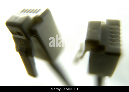 Telefon Verbindung Apparat Linie Socket m vertikal Stockfoto