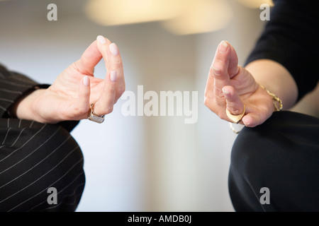 Nahaufnahme von Frauenhand. Stockfoto