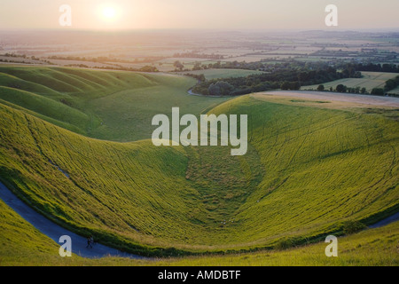 die Krippe, White Horse Hill, uffington Stockfoto