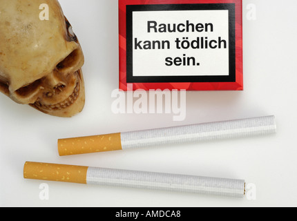 Zigaretten, Box, Anti-Raucher-Kampagne Stockfoto