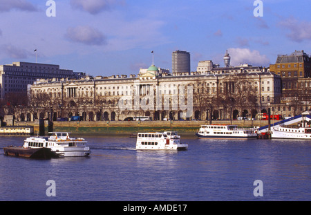 Somerset House - Themse - London Stockfoto