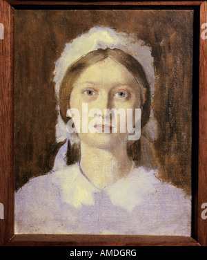 "Fine Arts, Degas, Edgar (1834-1917), Malerei,"Studie für das Porträt von Marguerite De Gas', ca. 1858, Öl auf Leinwand, Pa Stockfoto
