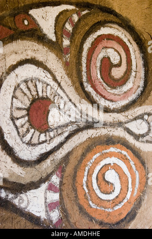 Rekonstruktion einer Lehmhütte Eisenzeit Stockfoto