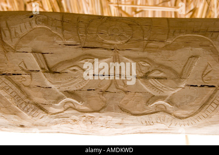 Rekonstruktion einer Lehmhütte Eisenzeit Stockfoto